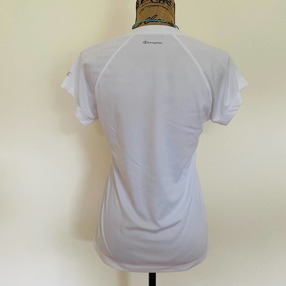 Champion Disney Spring Training White Double Dry Fit V Neck Tee Shirt Sz Medium - Picture 3 of 5